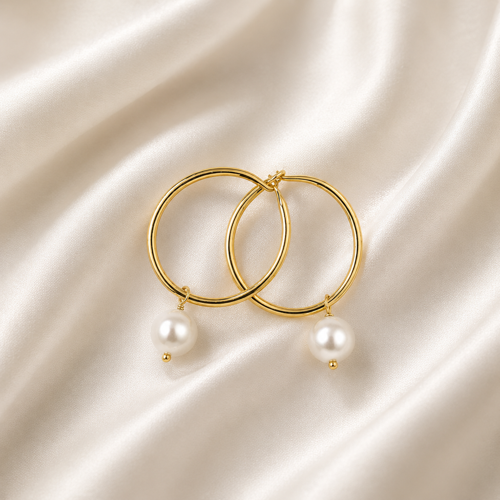 out and about drop hoop earrings