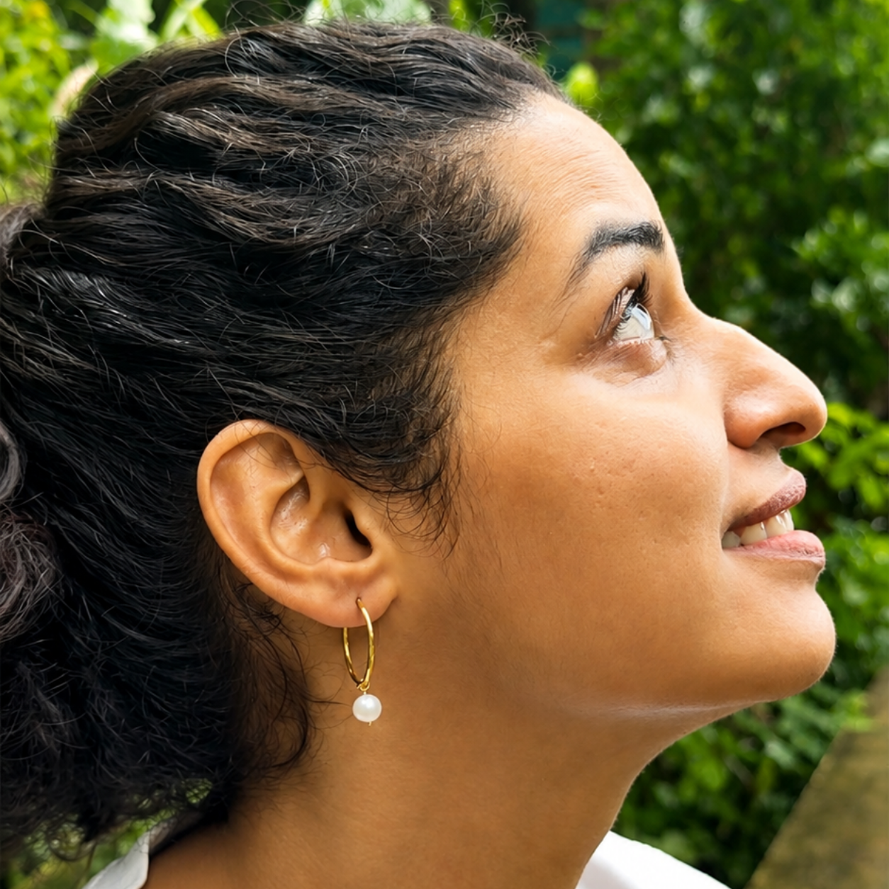 out and about drop hoop earrings