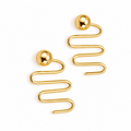 Serpentine Wave Hoops