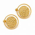 Textured Disc Earrings