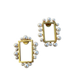 Framed Pearl Earrings